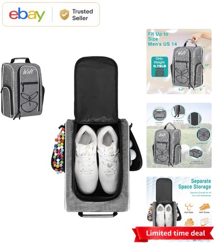 Grey golf shoe - bag,